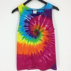 Tie Dye Blue Green Yellow Red Purple Orange Tank